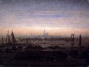 Caspar David Friedrich Greifswald w swietle ksiezyca France oil painting artist